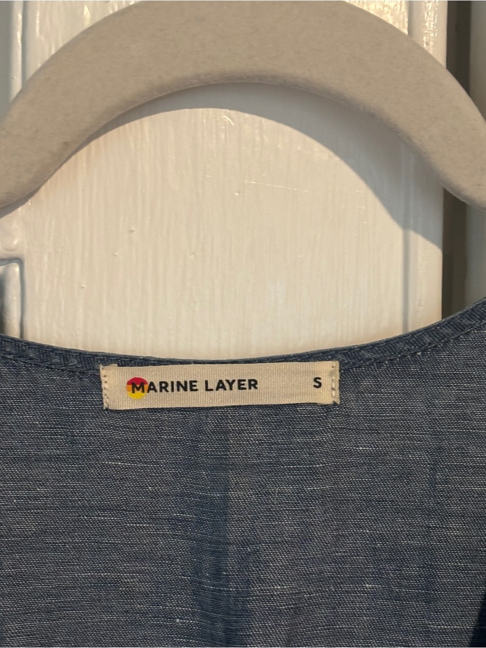Marine Layer Blue Midi Button-Front Dress - Picture 6 of 6